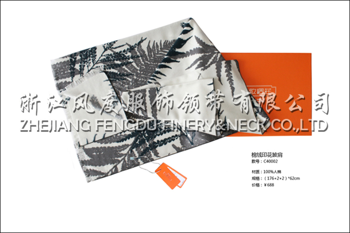 棉绒印花披肩
